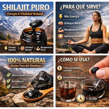 Shilajit Premium – Energía, enfoque y rendimiento natural
